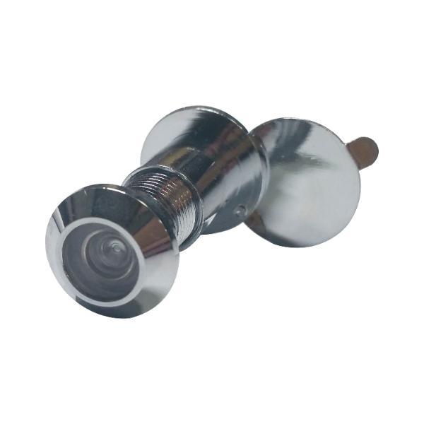 Türgucker ø 12 mm, Weitwinkel 170°, TS 35-55 mm, Messing verchromt