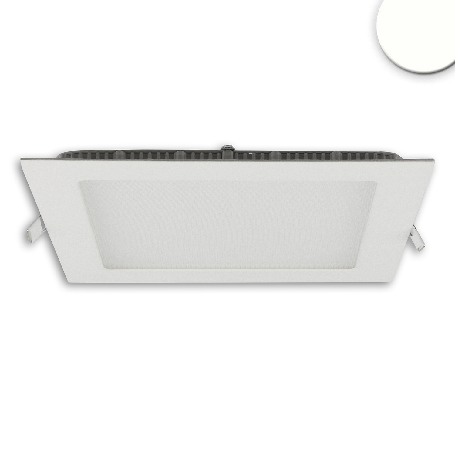 ISOLED LED Downlight 15W eckig ultraflach blendungsreduziert weiß neutralweiß dimmbar CRI90