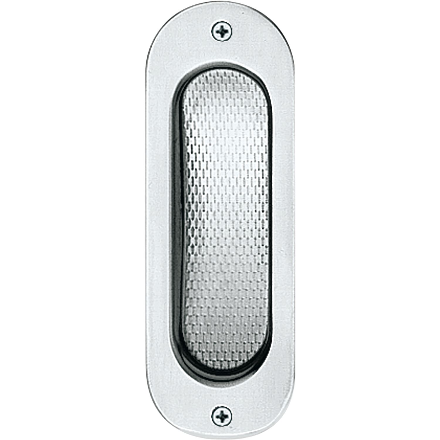 MARCHESI Schiebetürmuschel oval, 40 x 120 mm, ungelocht, Edelstahl matt