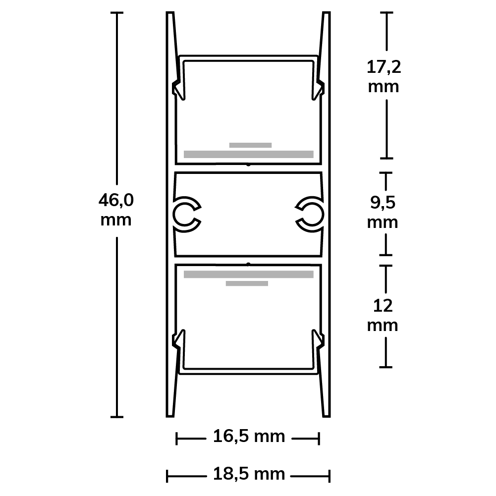ISOLED LED Aufbauleuchtenprofil HIDE DOUBLE Aluminium weiß RAL 9003 200cm