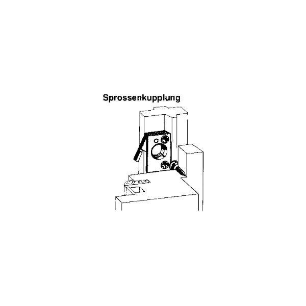 Maco #11470 MACO Sprossenkupplung für Sprossenrahmen, Kunststoff weiß (11470)
