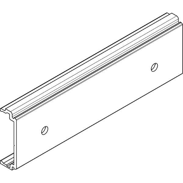 HAWA DIVIDO 100 H Clipteil gelocht für Holzblende, Aluminium eloxiert