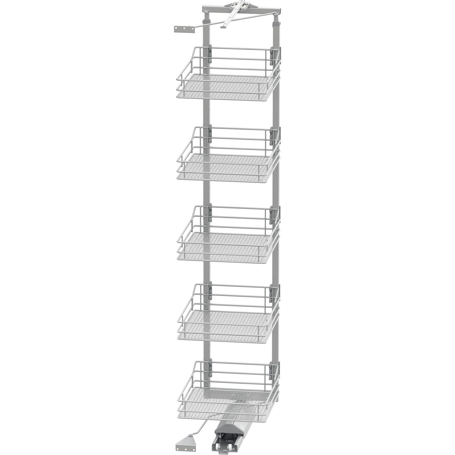Vauth-Sagel VS TAL Gate Hochschrankauszug Set Saphir KB 450 mm 1700 - 1950 mm Silber