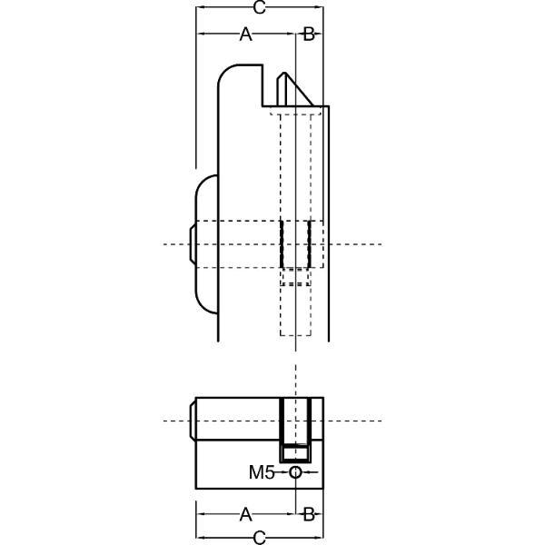 dormakaba Einbauhalbzylinder H36000 gleichsperrend 35,5 mm vernickelt