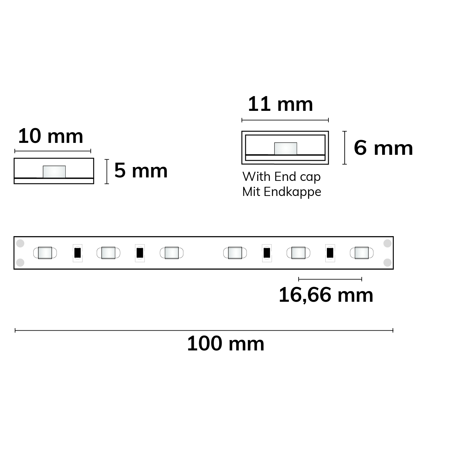 ISOLED LED AQUA827 Flexband 24V DC 4,8W IP68 2700K 5m Rolle 60 LED/m
