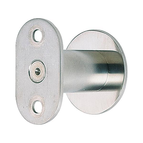 KWS Handlaufträger flach, Wandabstand 50 - 65 mm, silber eloxiert