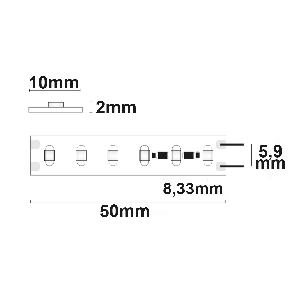 ISOLED LED CRI930 CC Flexband 24V DC 12W IP20 3000K 15m Rolle 120 LED/m