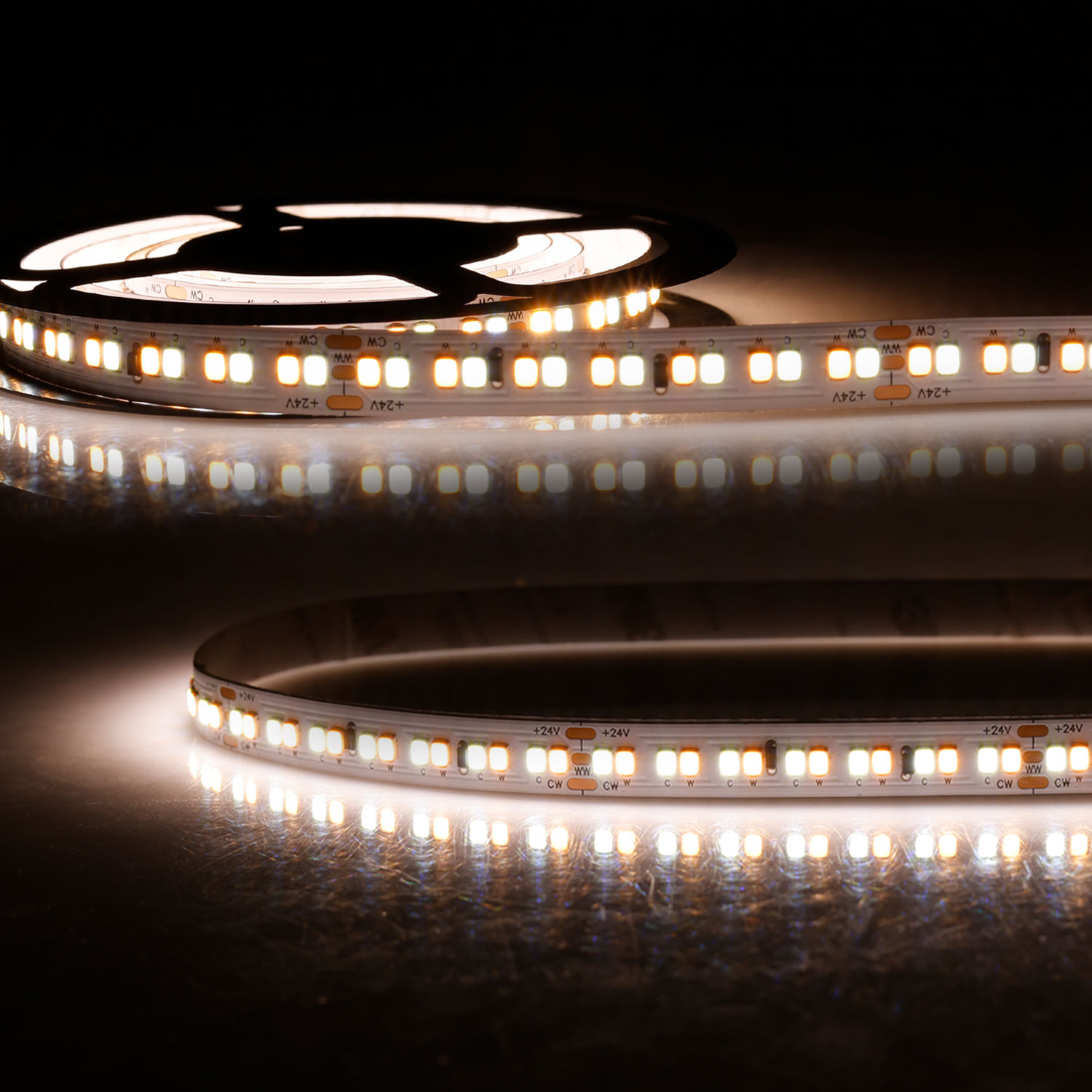 ISOLED LED HEQ922/960 Linear CCT Flexband 24V DC 15W kw | 15W ww 140lm/W IP20 5m Rolle 224 LED/m