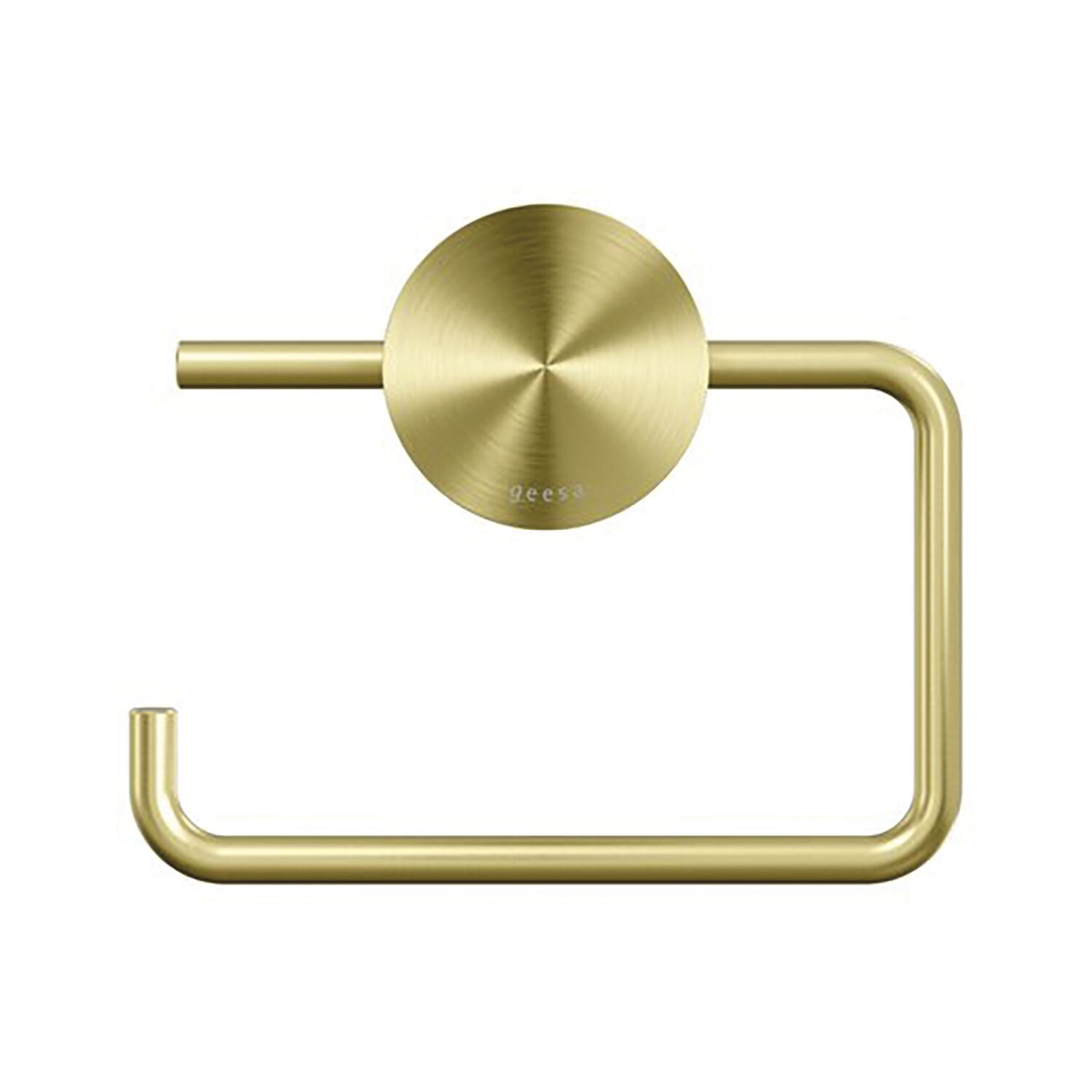 GEESA WC-Papierhalter Opal ohne Abdeckung, Metallfinish Gold gebürstet