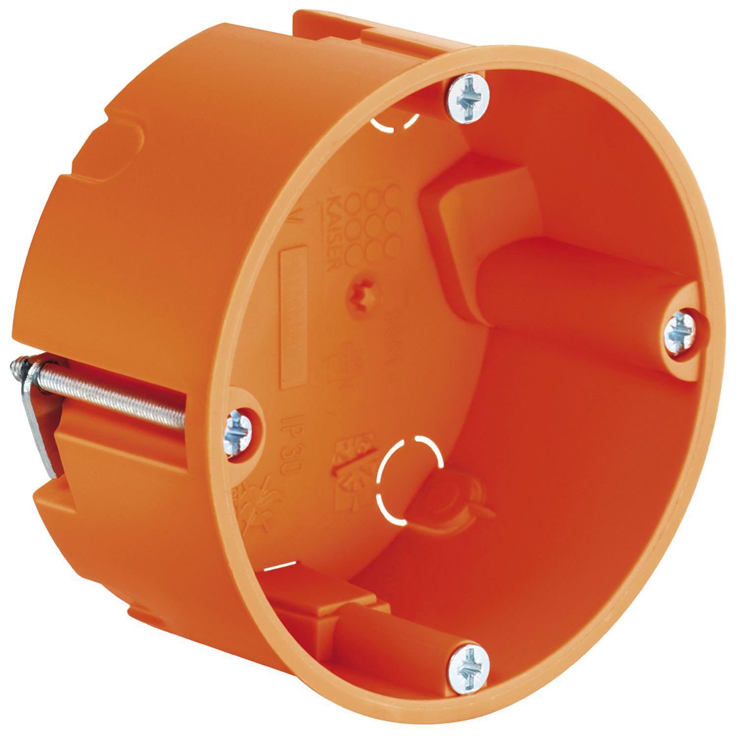 Hohlwanddose, Tiefe 35 mm, ø 68 mm, orange