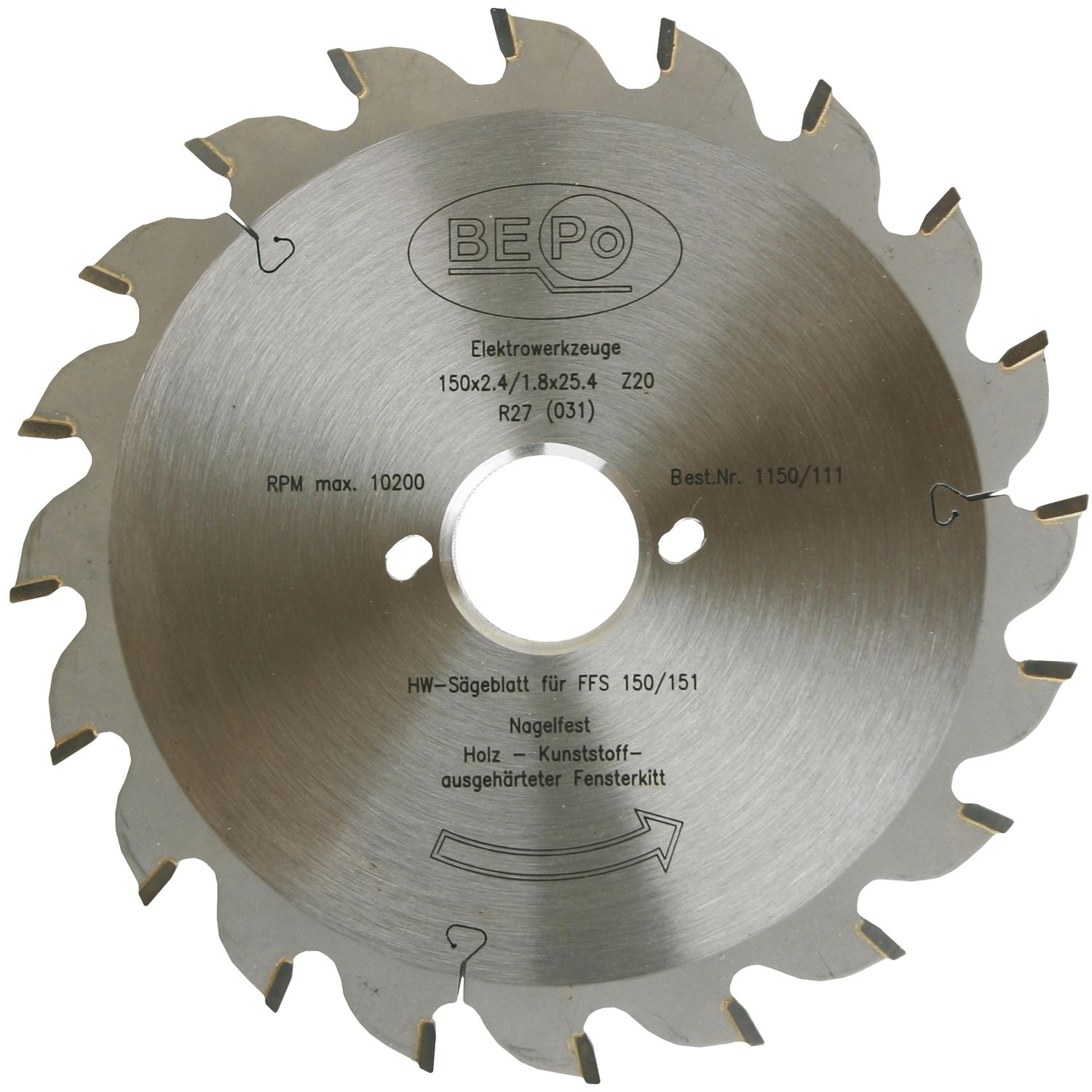 Bepo Sägeblatt HW Holz und Kitt Bepo Sägeblatt HW 170 mm Z18 Holz