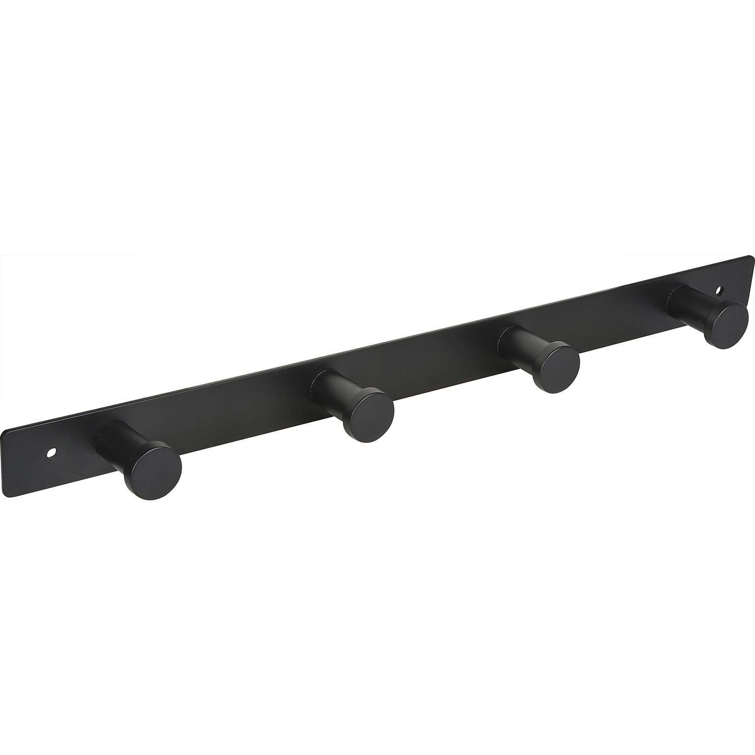 Garderobenleiste Aino mit 4 Haken, Breite 345 mm, Stahl schwarz matt