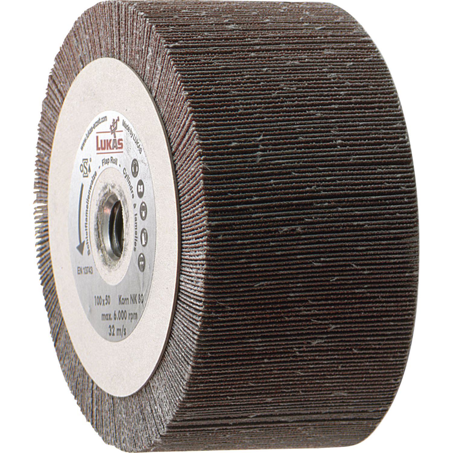 Lukas Lamellenwalze LWL Normalkorund 100 x 50 mm Korn NK60 M14 (2Stk)