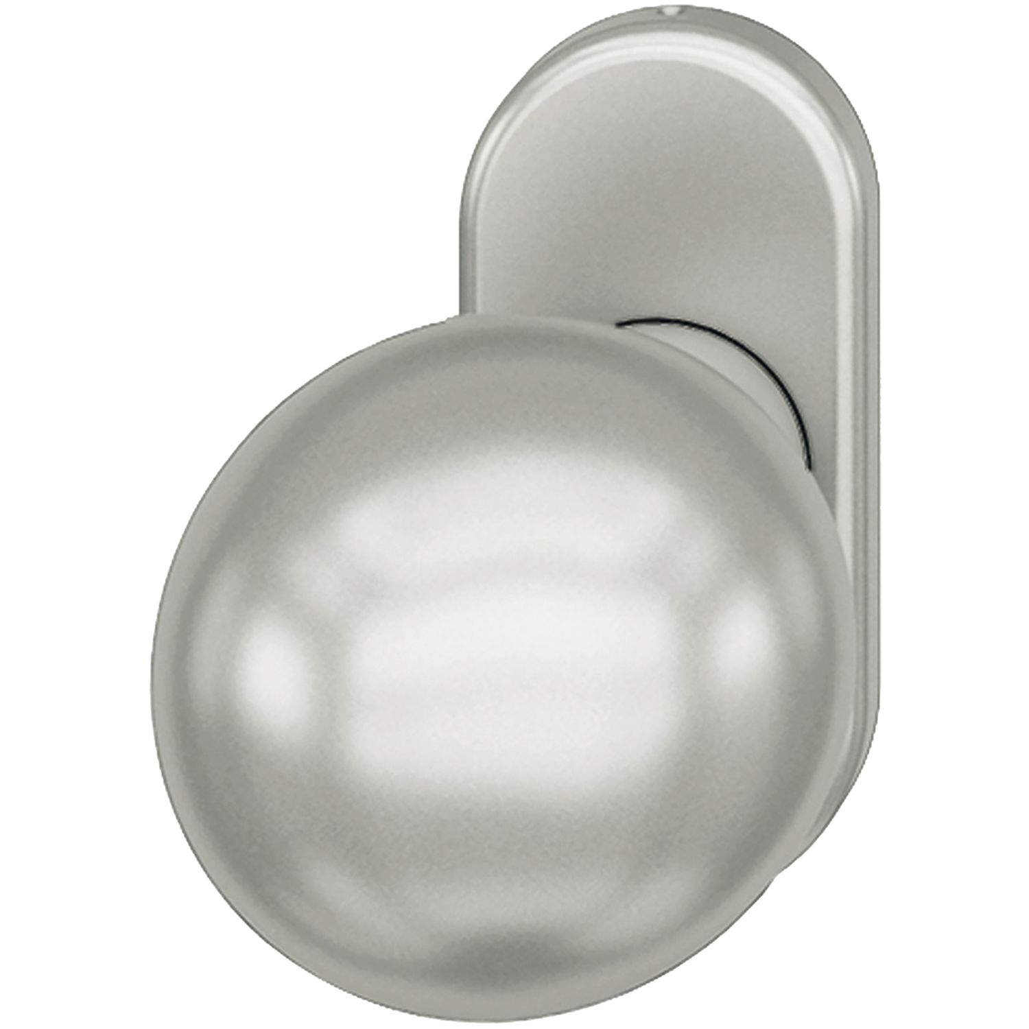 FSB FSB Türknopf 07 0802 - auf Rosette, ø 50 mm gerade, drehbar, silber eloxiert