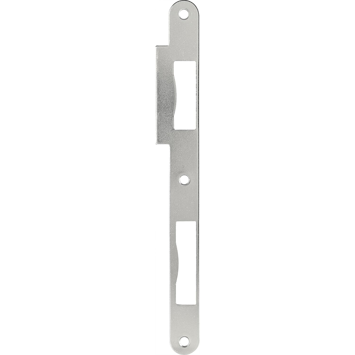 Doppeltürschließblech R9 bombiert, 210 x 18 x 2 mm, Edelstahl-Effekt