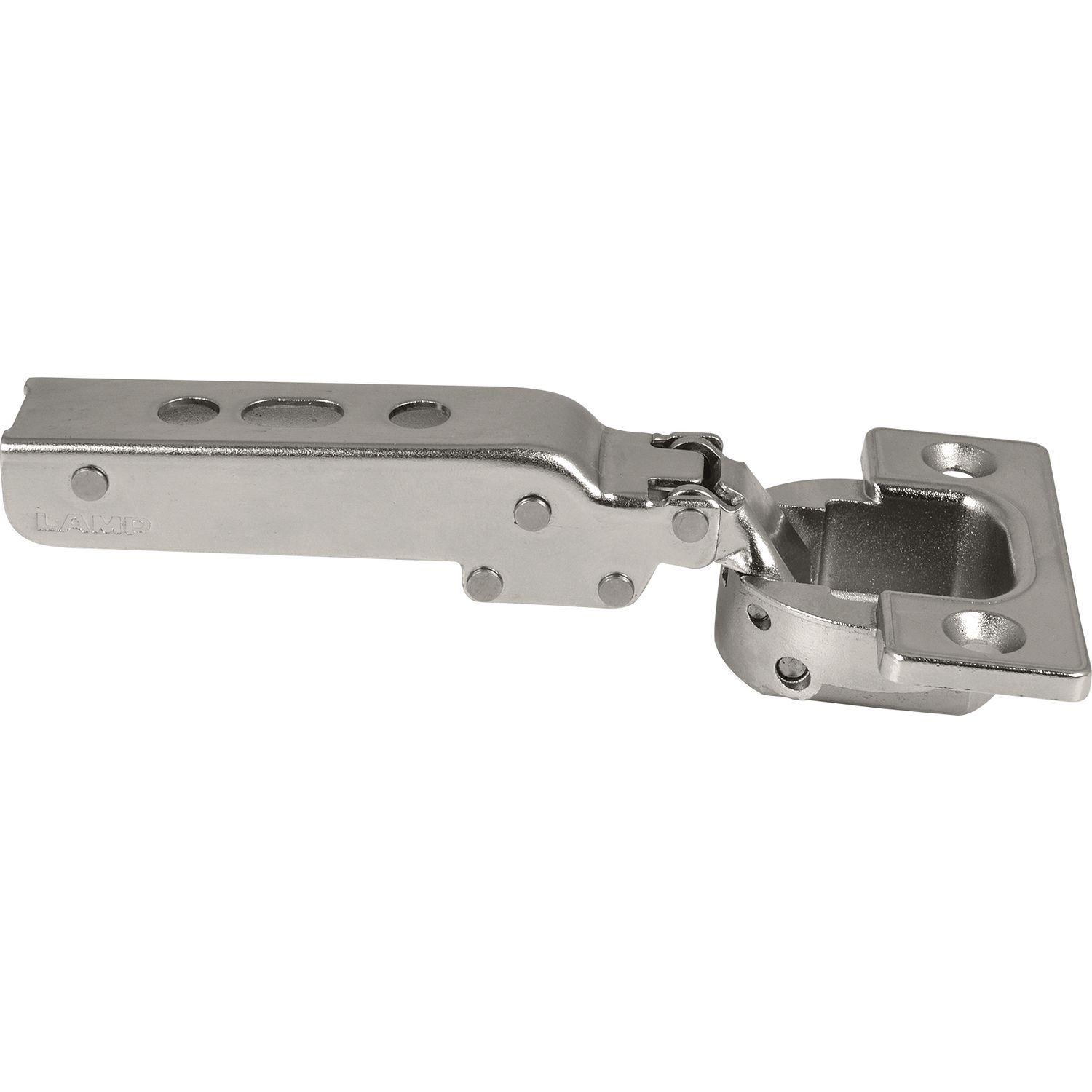 Lamp® Schwerlast Möbel Scharnier 95°, Eckanschlag, mit Feder, vernickelt