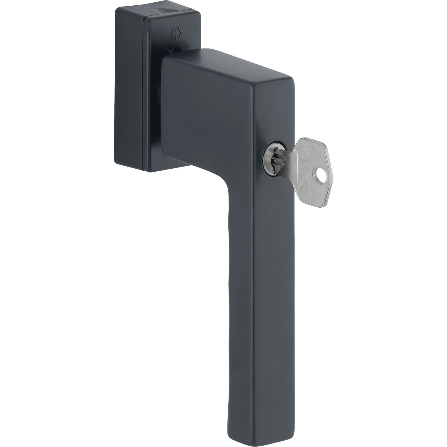 Hoppe Fenstergriff TOULON Sperrzylinder Vierkant 32-42mm Aluminium schwarz matt