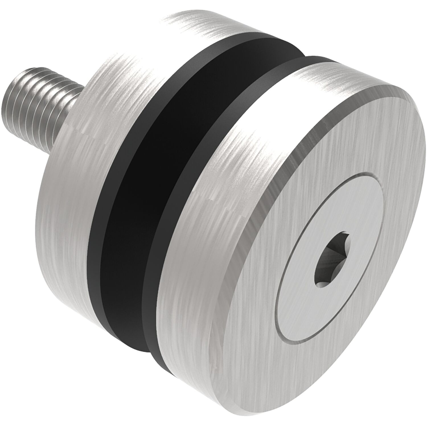 Glaspunkthalter für 8 - 18 mm, sichtbar geschraubt, ø 40 mm, Edelstahl V2A