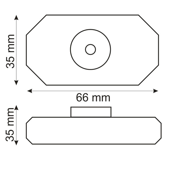 ISOLED LED Dreh-Controller (Dimmer) schwarz 2A max. 48 Watt Rundstecker Anschluss