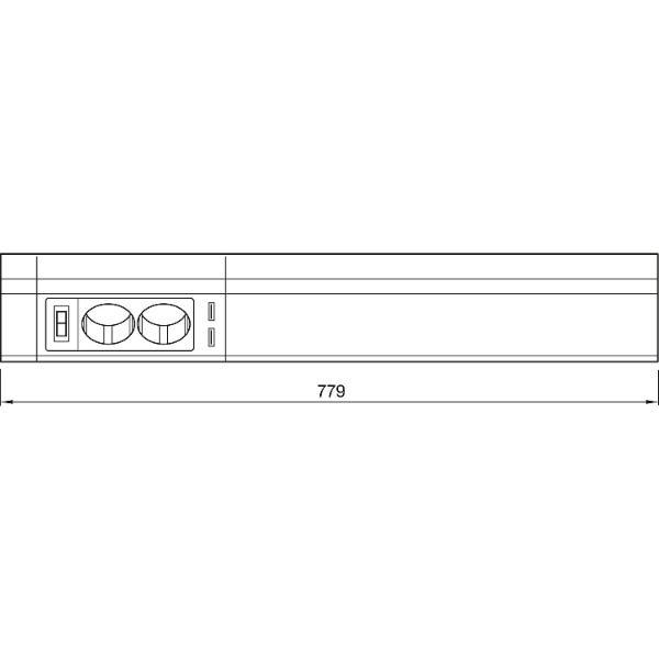 Elektra Unterbauleuchte LD8115AS 779mm 15W 4000K weiß