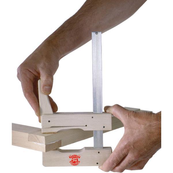 Klemmsia-Zwinge aus Weißbuchenholz Spannweite 400 mm Ausladung 110 mm