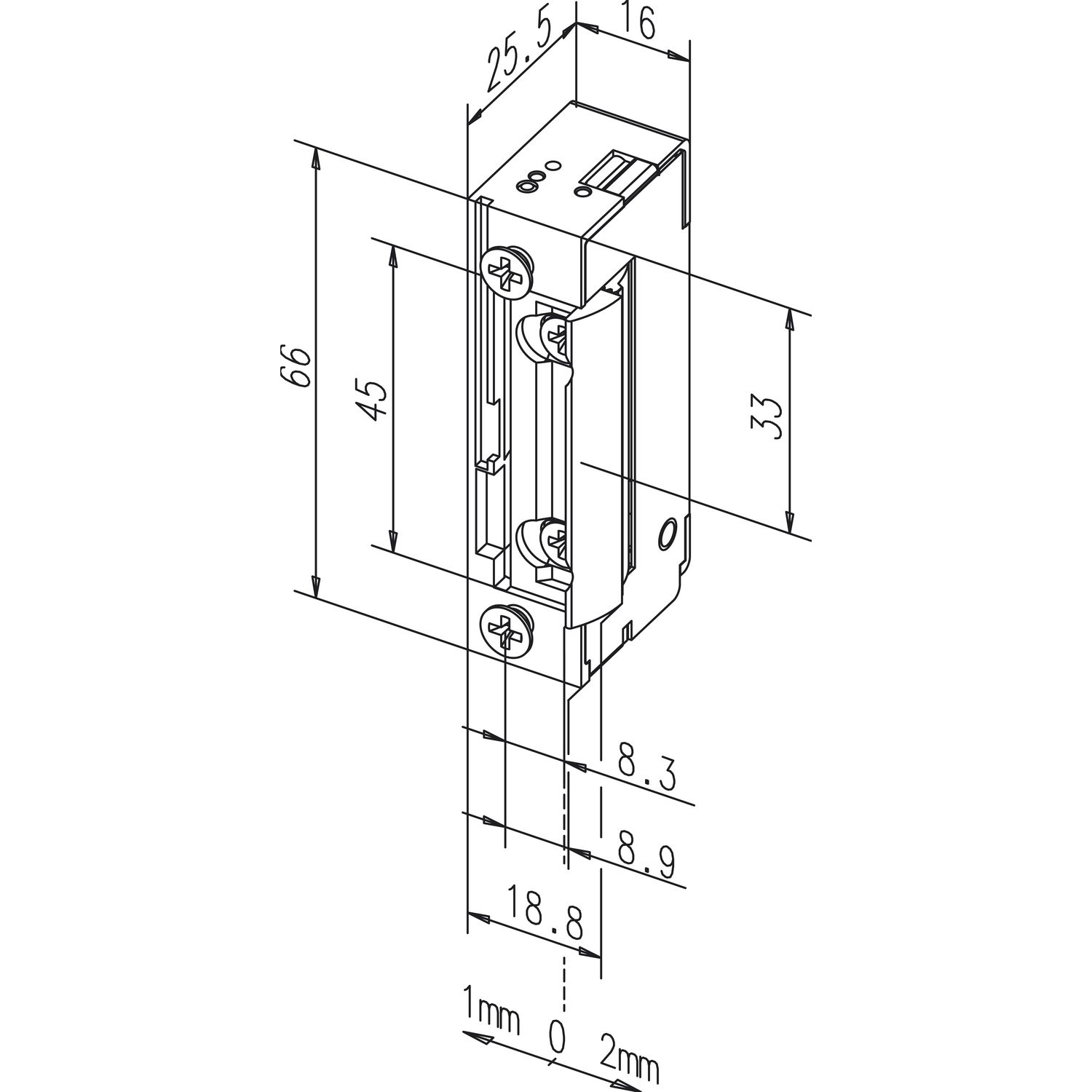 effeff Türöffner 13805 FaFix 24V DC o.Schließblech