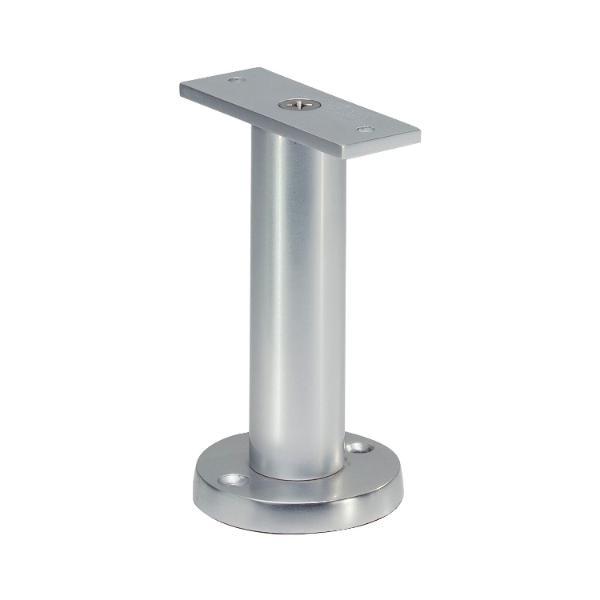 KWS Trennwandstütze gerade Auflage, Bodenabstand 100mm, Edelstahl matt