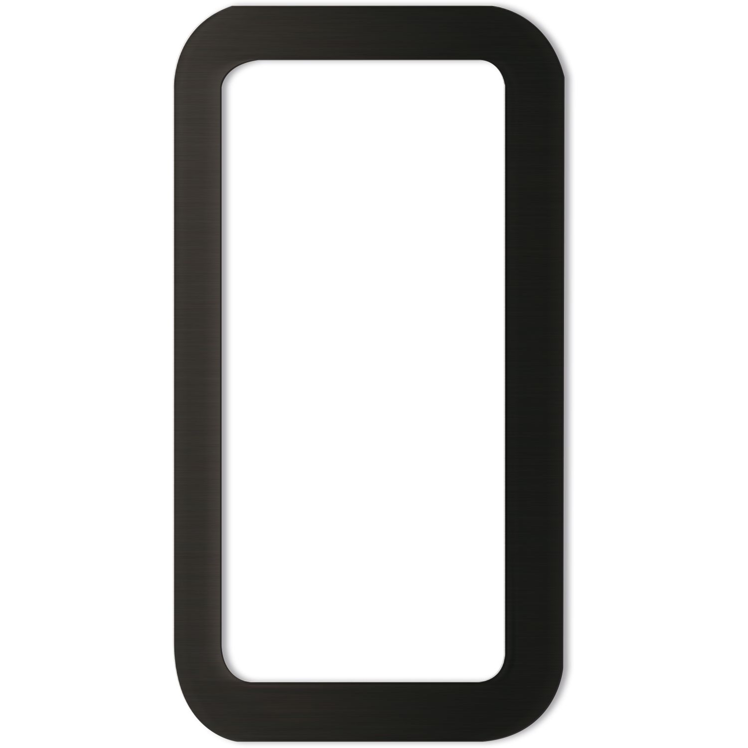 KWS Muschelgriff eckig 120x65mm selbstklebend Aluminium schwarz matt