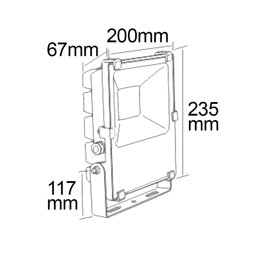 ISOLED LED Fluter Prismatic 50W neutralweiß anthrazit IP66