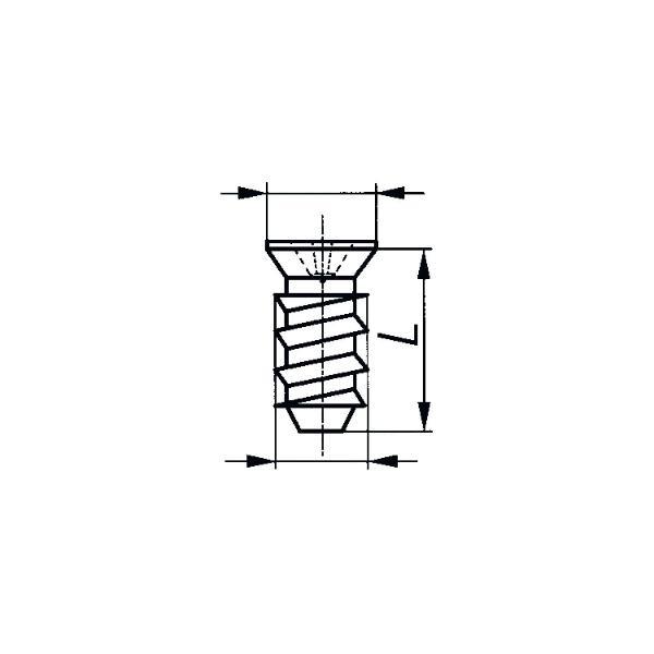 Systemschraube Senkkopf 6,3x13 mm, PZ, Stahl verzinkt (100Stk)