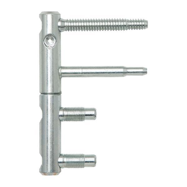 SFS Stahlzargenband 3-DIM 2-tlg. o. Aushängesicherung ø 15mm, Höhe 112mm, silber