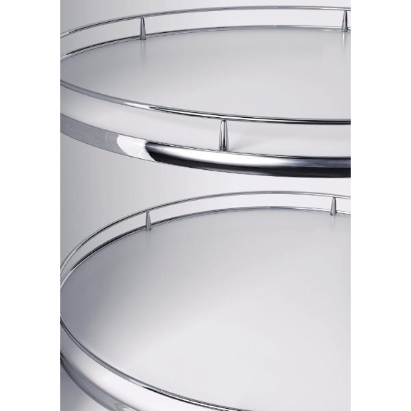 Vauth-Sagel VS COR Wheel Pro Eckschrank-Drehboden 3/4-Kreis KB 800 mm Premea Hellgrau/Silber