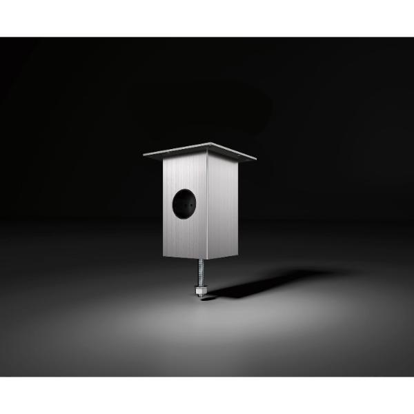 Barkonsole Jumbo Power Station 80 x 80 x 170 mm Aluminium Edelstahl-Effekt