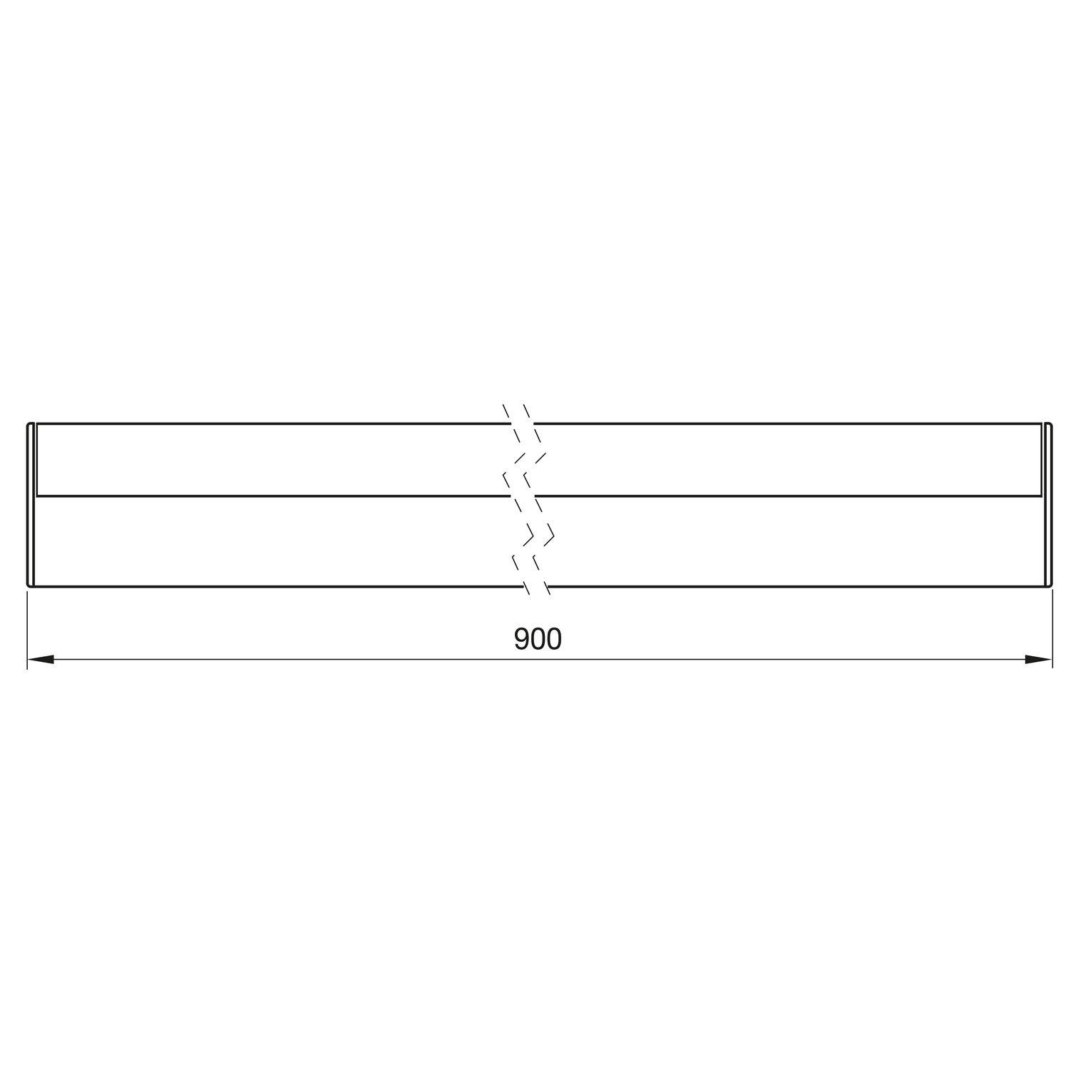 Elektra Wandleuchte LD 8015 A 14 W 4000K neutralweiß 900mm Aluminium