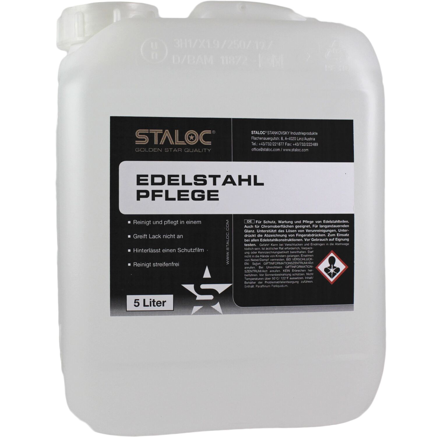 STALOC Edelstahlpflege 5l Kanister