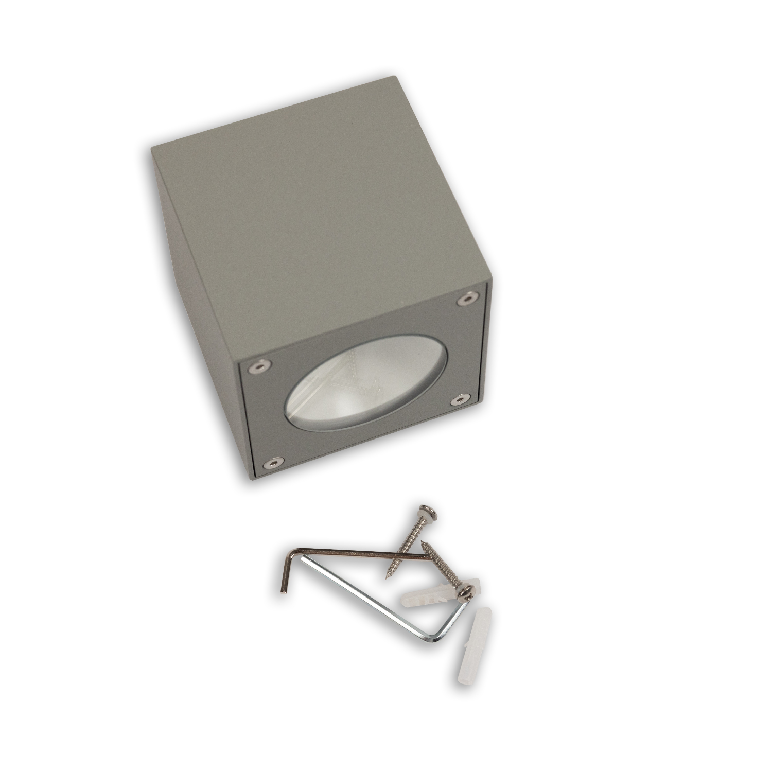 ISOLED LED Wandleuchte Up&Down 2x3W CREE IP54 silbergrau warmweiß