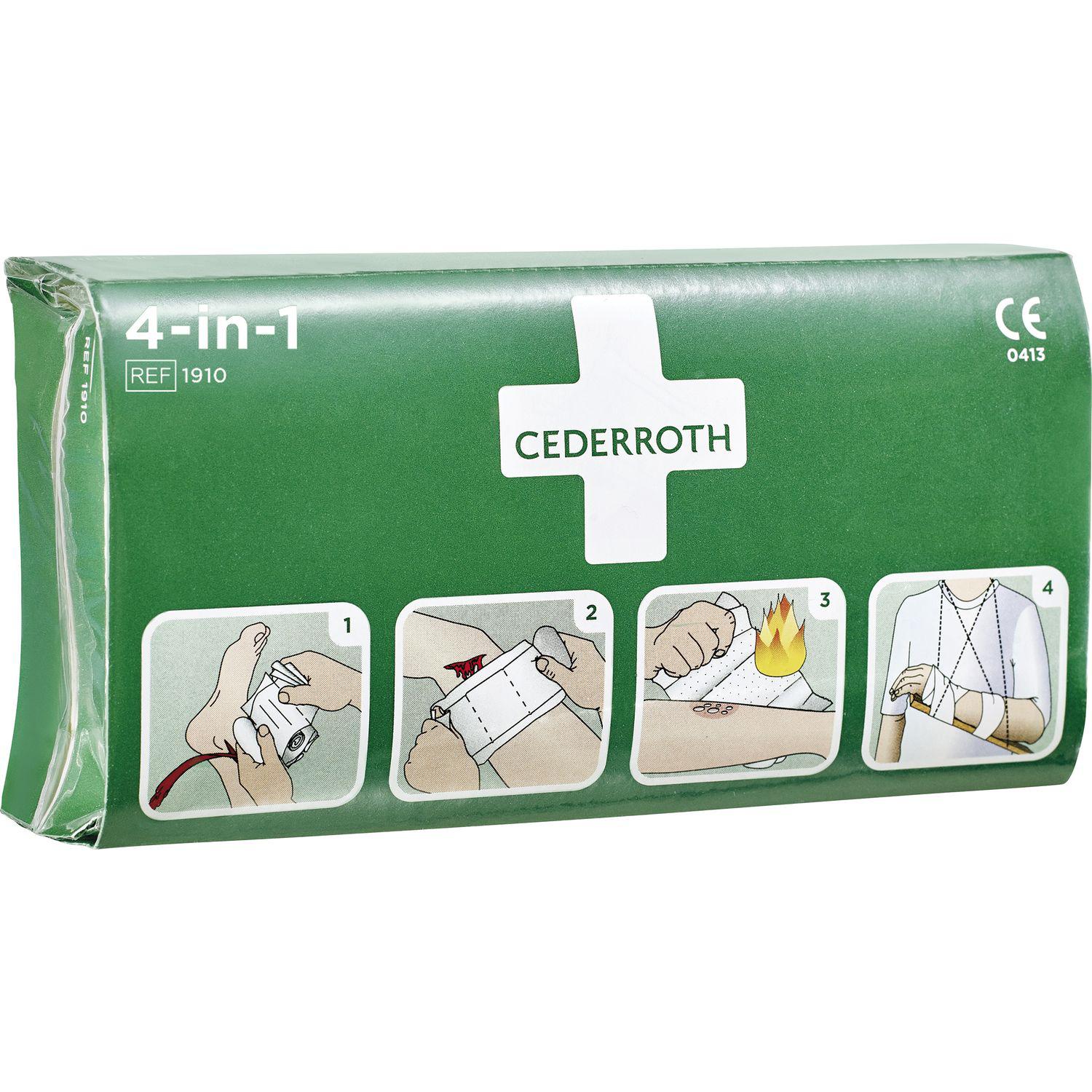 Cederroth Universalverband 4-in-1 Blutstiller 1Kompresse+2Binden