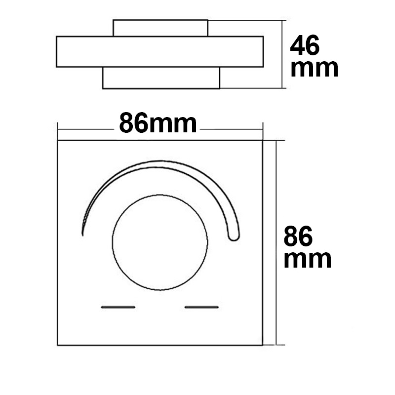 ISOLED Sys-One single color 1 Zone Einbau-Drehknopf-Fernbedienung mit Batterie