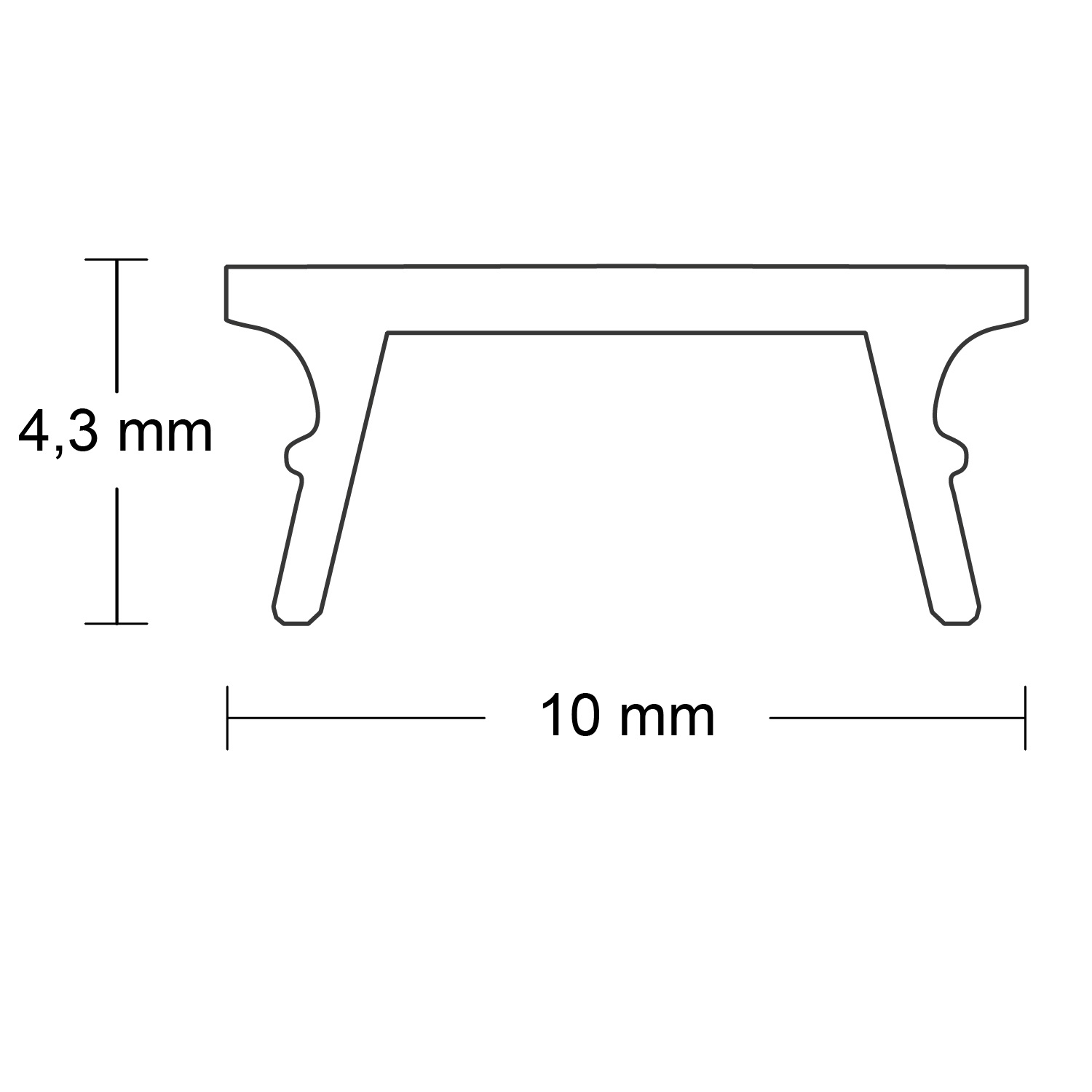 ISOLED Abdeckung COVER23 opal/satiniert 200cm für Profil SURF8