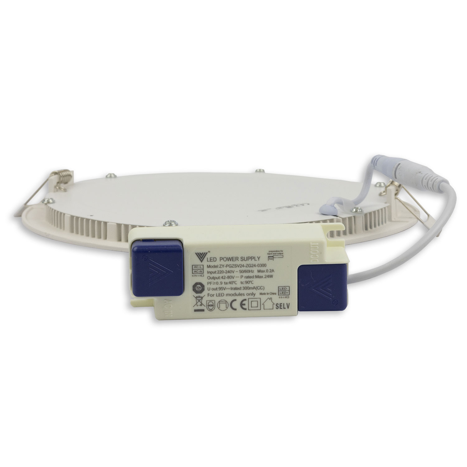 ISOLED LED Downlight 18W rund ultraflach schwarz 225mm ColorSwitch 3000|3500|4000K dimmbar