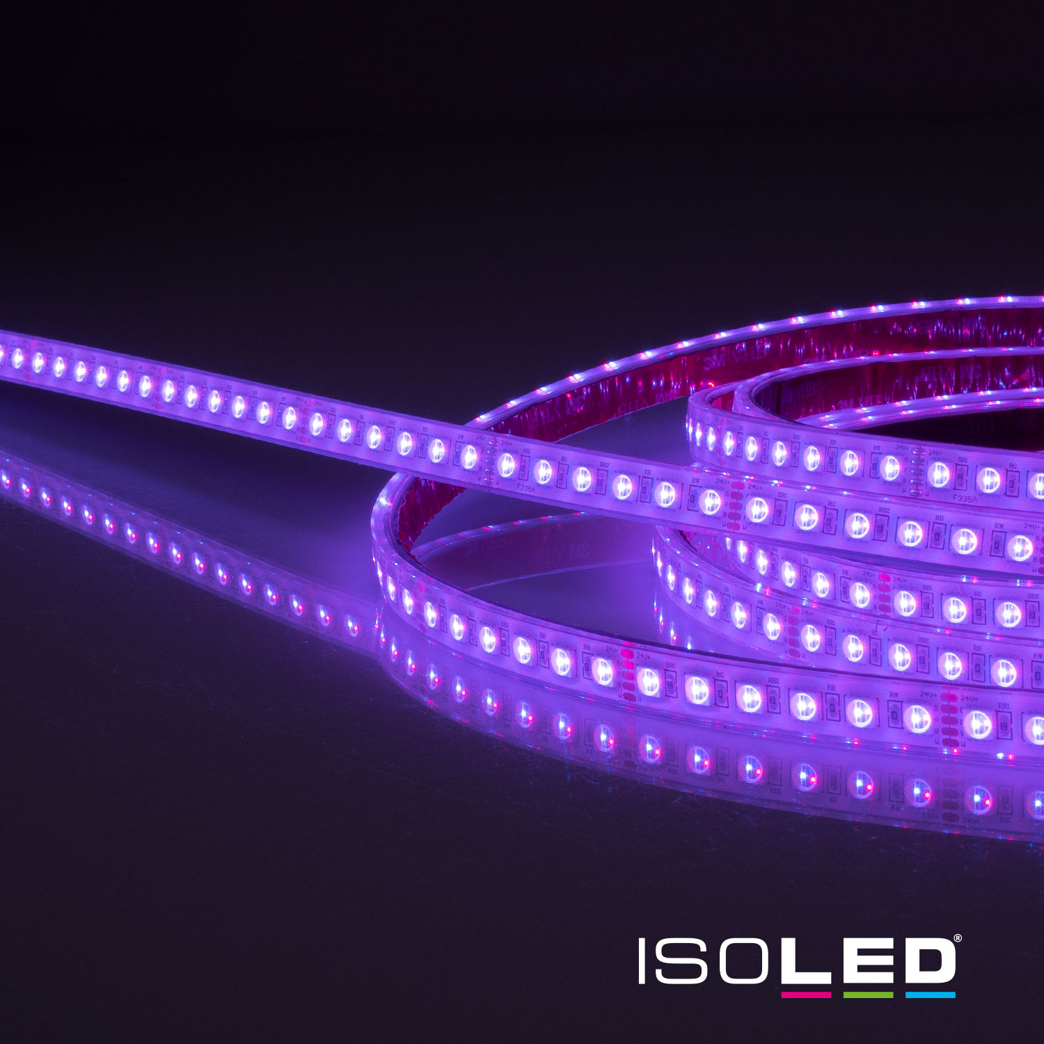 ISOLED LED AQUA RGB+WW Flexband 24V DC 19W IP68 5m Rolle 96 LED/m