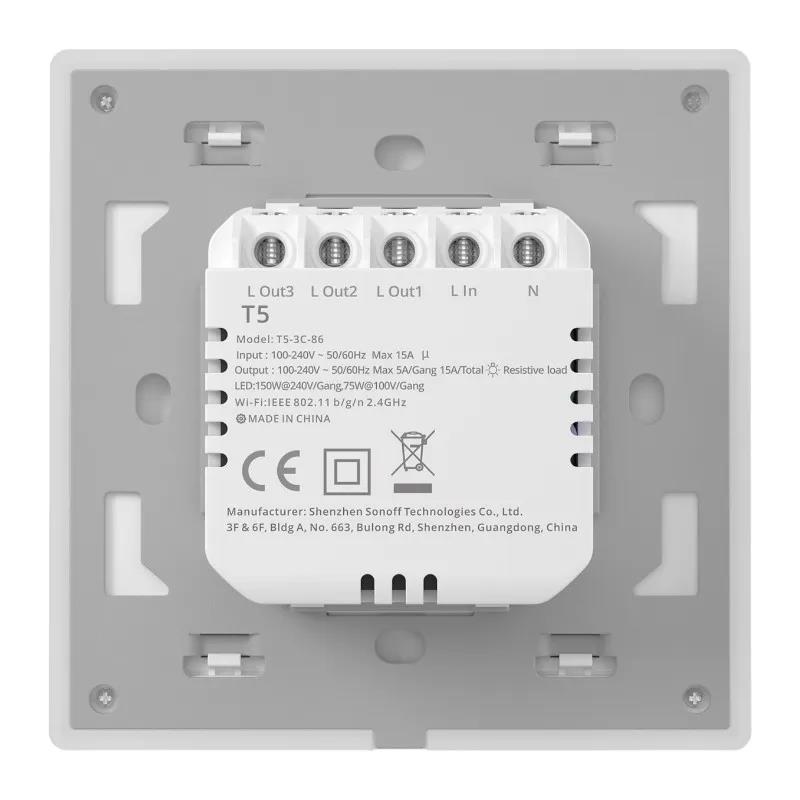Sonoff TX Ultimate Smart Touch Wandschalter 3fach weiß T5