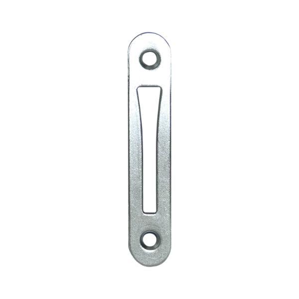 Grundmann Schließblech zu Einstemmzunge, abgerundet, 85 x 15 x 1,25 mm, Stahl verzinkt