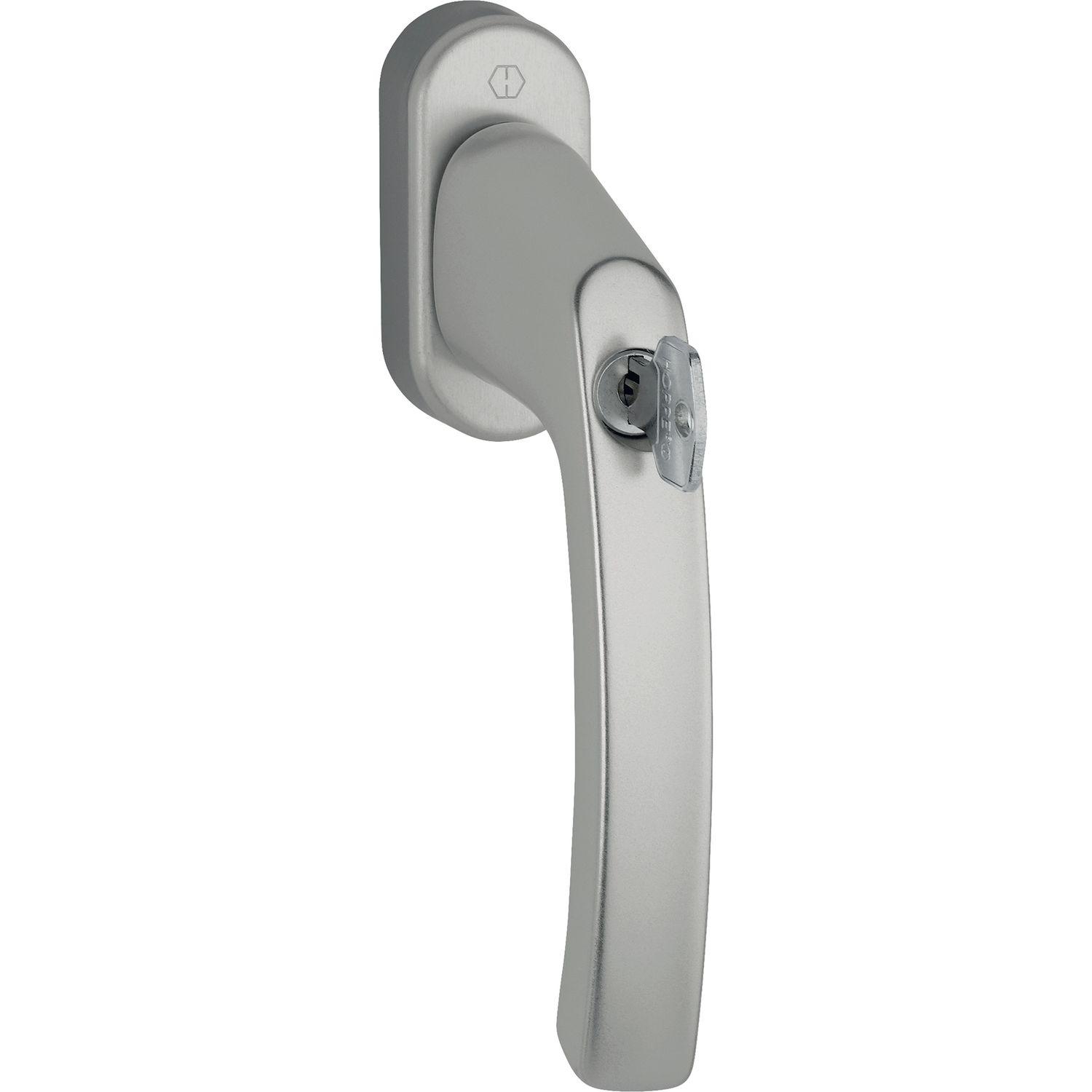 Hoppe Fenstergriff LIÈGE Sperrzylinder Vierkant 7x40 35 Nm Edelstahl-Effekt