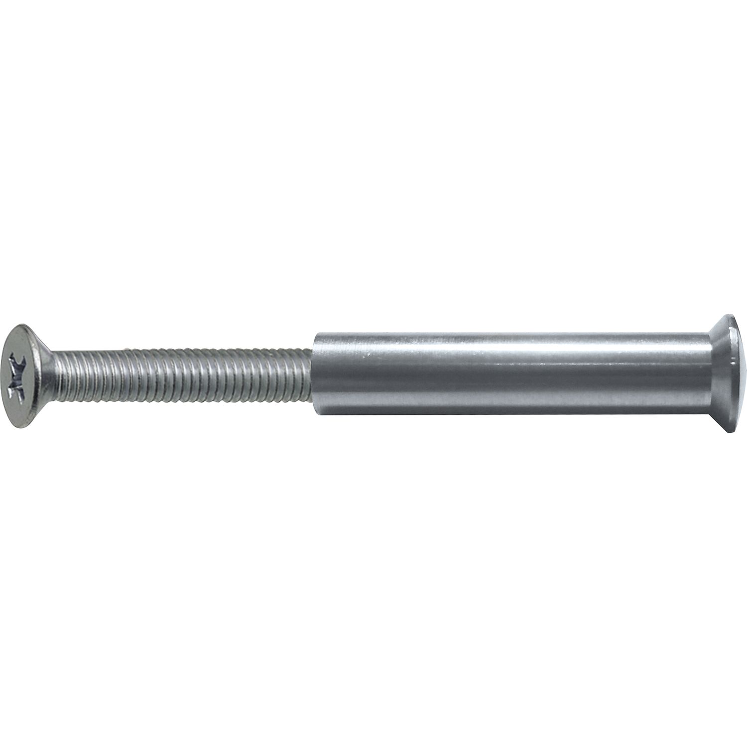 Hülsenschraube f. Bohrung ø 5 mm, TS - 45 mm, M 4 x 25, Stahl vernickelt