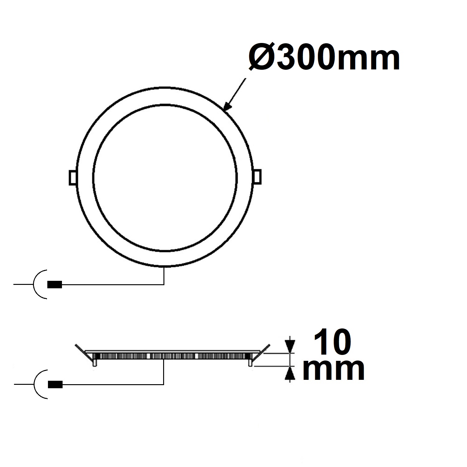 ISOLED LED Downlight 24W rund ultraflach schwarz 300mm ColorSwitch 3000|3500|4000K dimmbar
