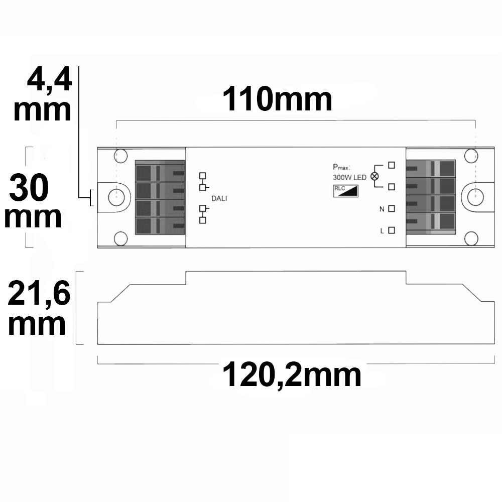ISOLED DALI-Universal-Dimmer für dimmbare 230V LED Leuchtmittel/Trafos 10-300VA