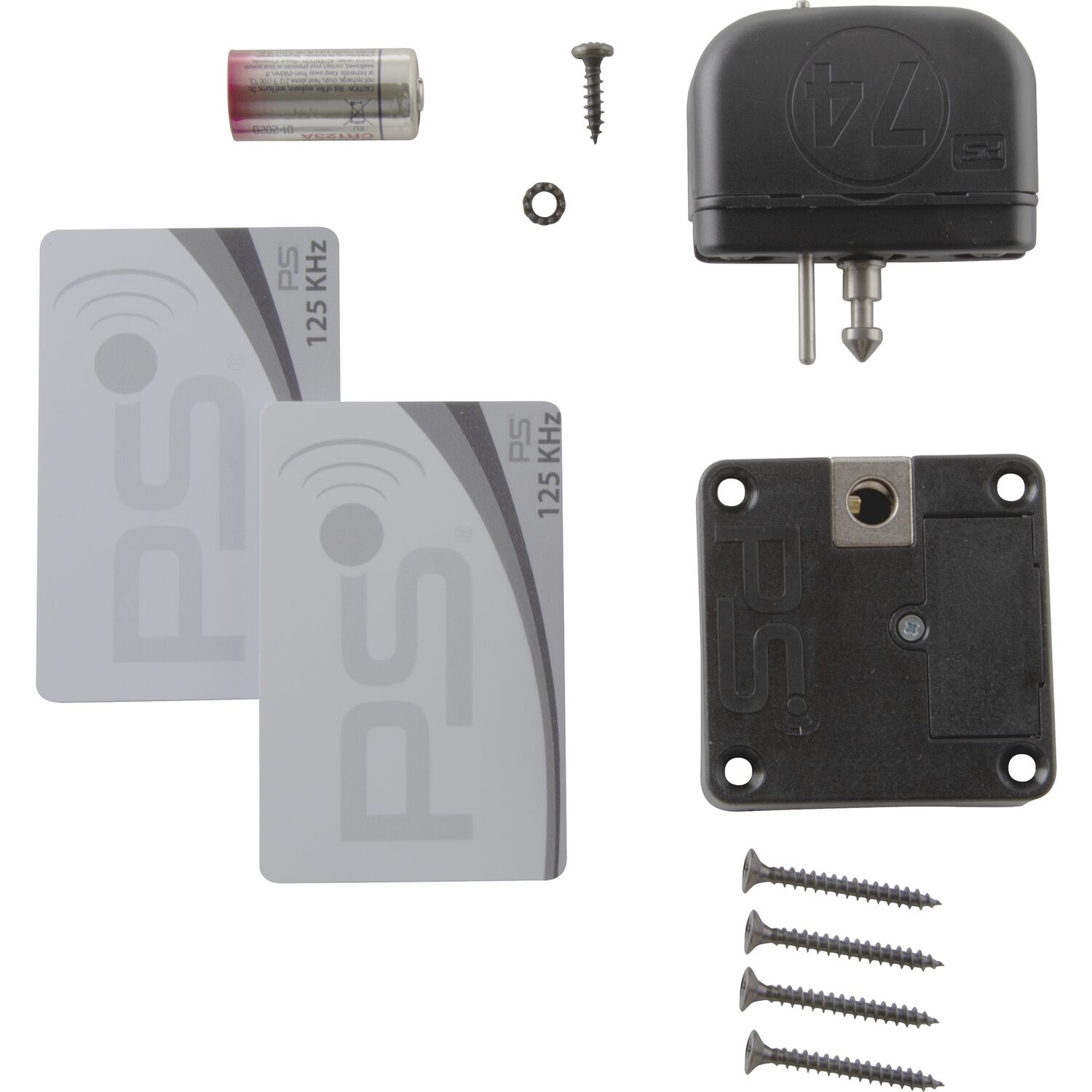 PS SOLO Elektronikschloss Set, 60 x 60 x 22 mm, Zamak/Kunststoff schwarz ()