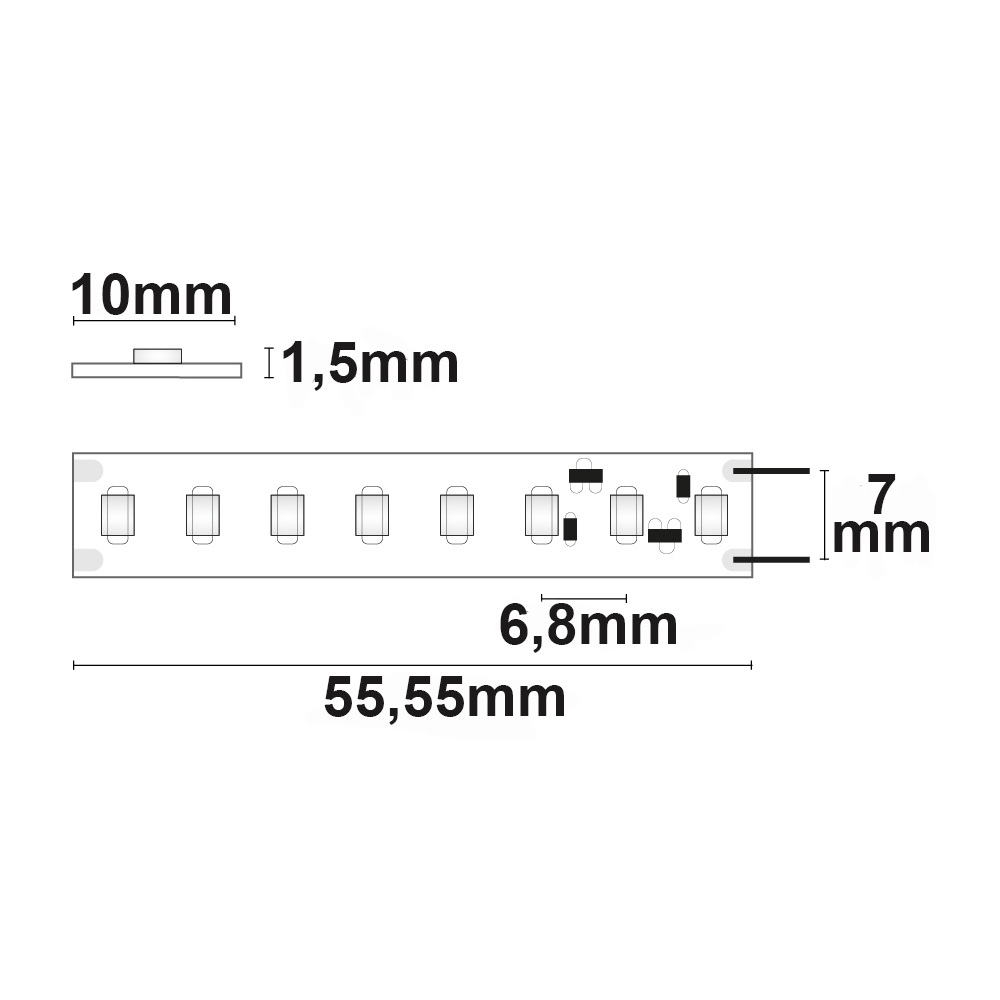 ISOLED LED CRI840 High-Lumen CC Flexband 24V DC 21W IP20 4000K 160 lm/W 5m Rolle 140 LED/m