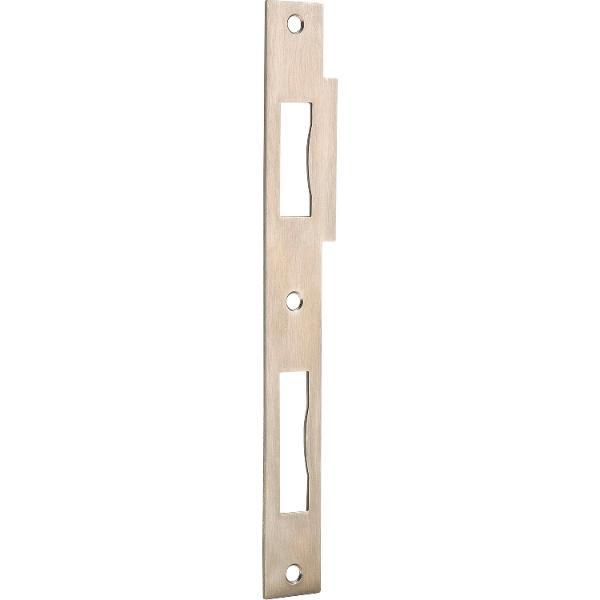 Doppeltürschließblech eckig, 210 x 24 x 1,5 mm, Edelstahl
